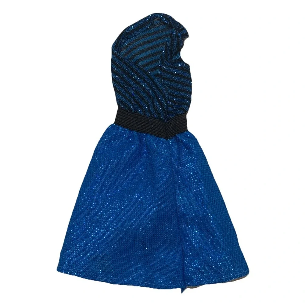 RARE 1983 Barbie Fancy Fashions Dress #7508 Dress Blue and Black Shimmer BB15-19